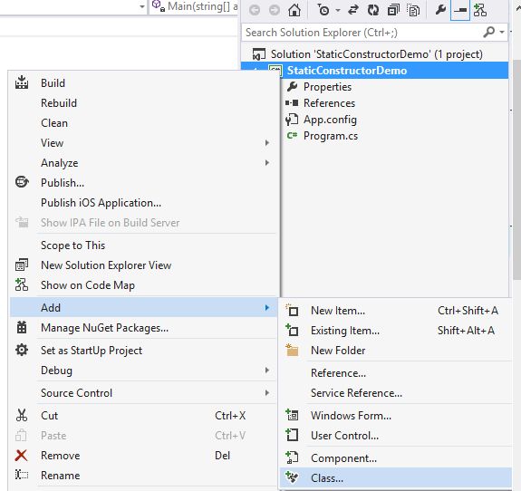 Static Constructor in C